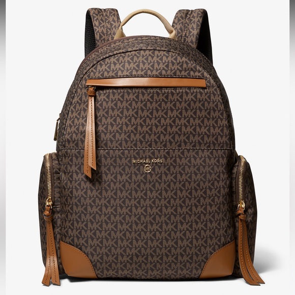 Michael Kors Backpack Color: Brown/Acorn                    Iconic MK print - Picture 1 of 2